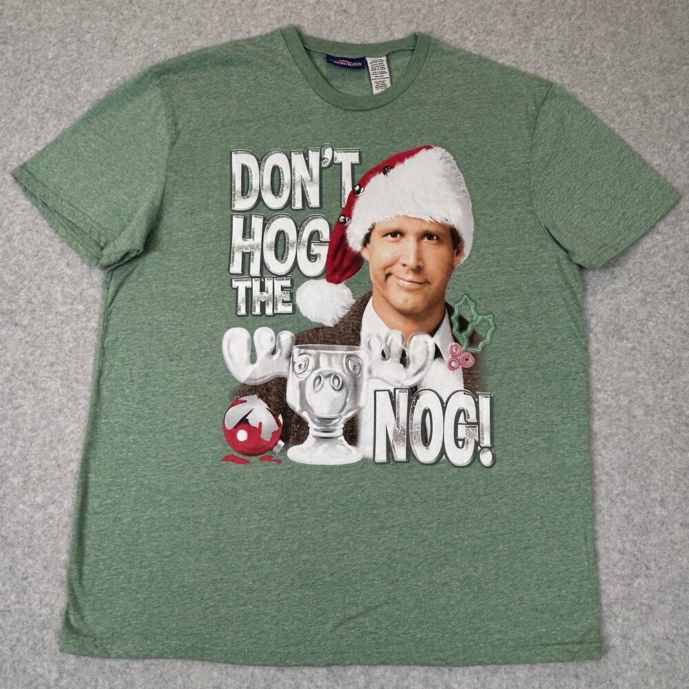 National Lampoons Christmas Vacation T-Shirt Adult XL Don’t Hog the Nog Graphic